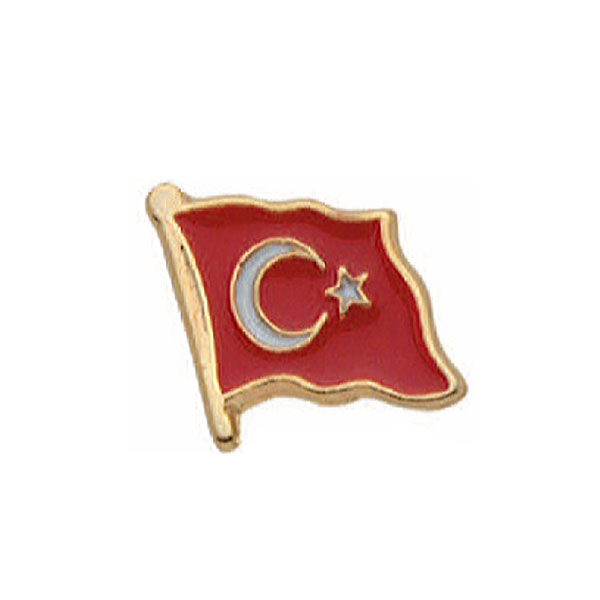 Türk Bayraklı Yaka Rozet HZR 01